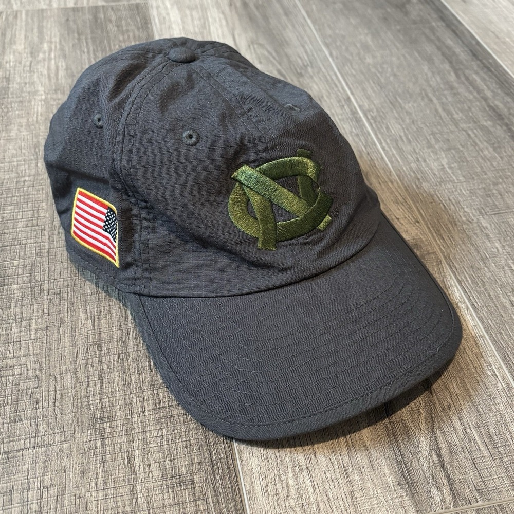 University Of North Carolina Tarheels Hat Black & Green American Flag Adjustable